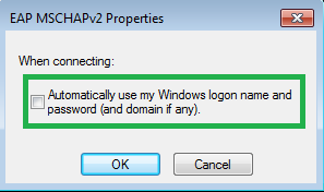 Uncheck Automatically Use